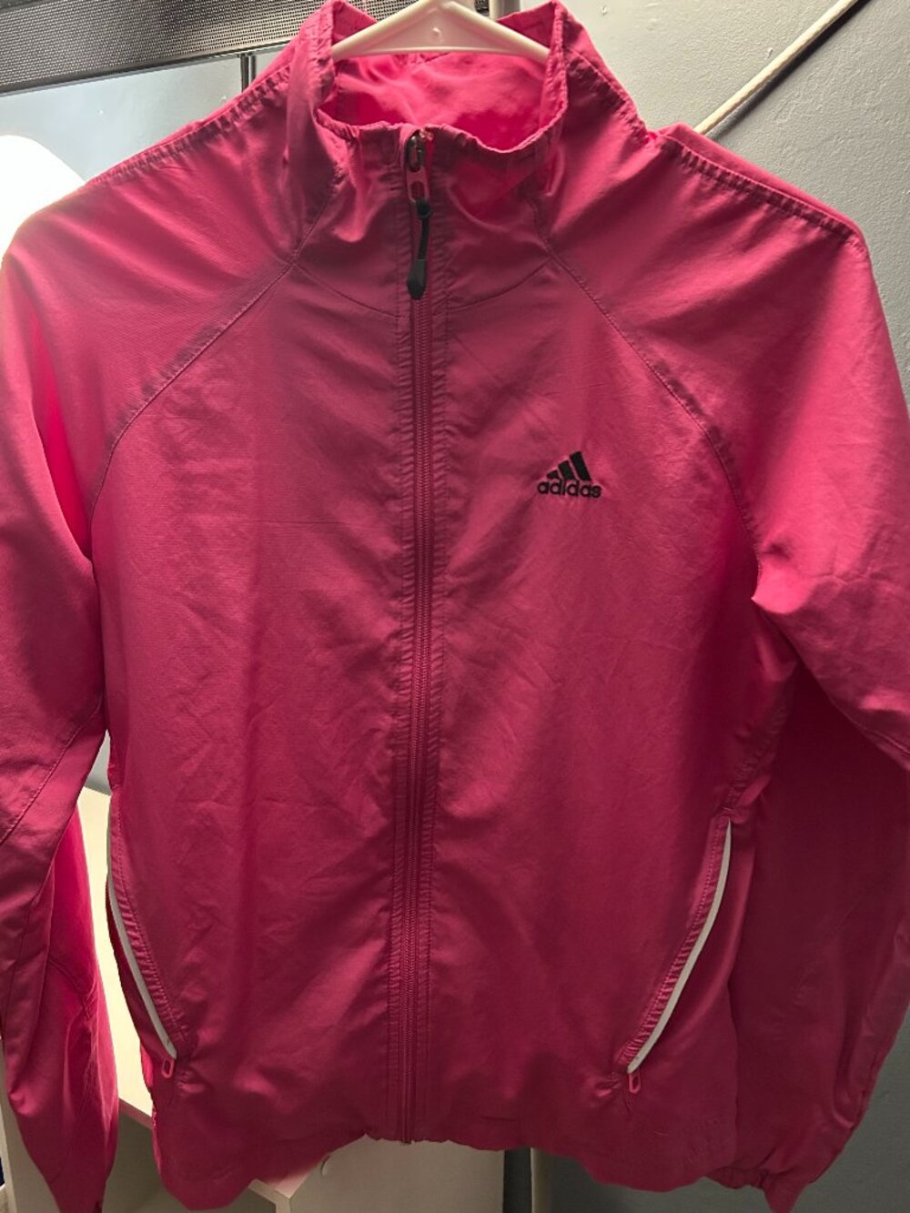 Adidas Pink Windbreaker Jacket Size S